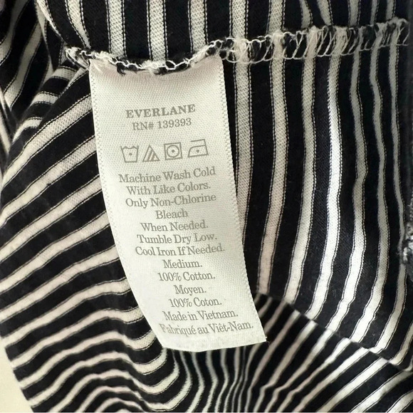 Everlane Striped Cotton T-Shirt Dress Size Medium - Picture 8 of 8